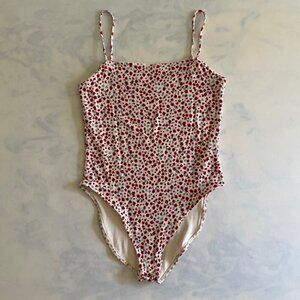 Old Navy Red White & Blue Floral Tank Top Bodysuit